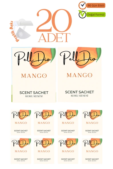 Pelldio 20'li Mango Ayakkabılık Dolap Ve Çekmece Parfümlü Kese Kokusu Oda Koku Kesesi ürün görseli 1