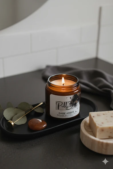 Pelldio Dark Amber Kokulu Mum ürün görseli 1