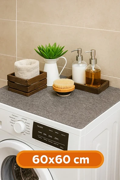 (60x60 cm) Keçe Çamaşır Makinesi Örtüsü Makine Üstü Pad ürün görseli 1