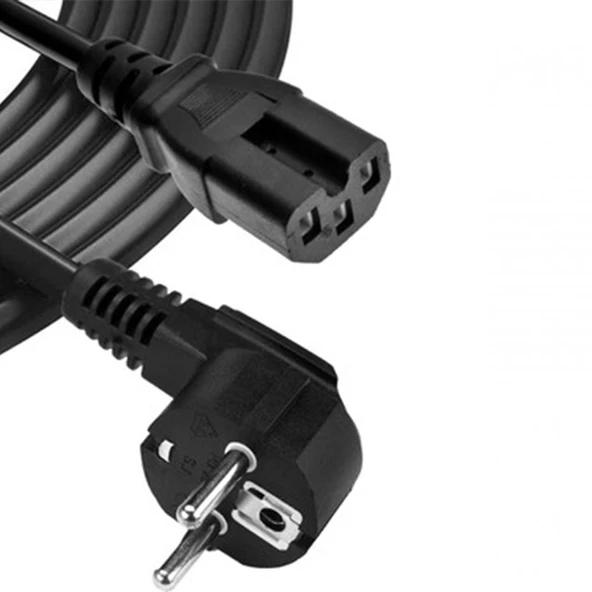C15 oluklu power kablosu IEC-C15  3x0.75 güç kablosu 1.8m ürün görseli 1