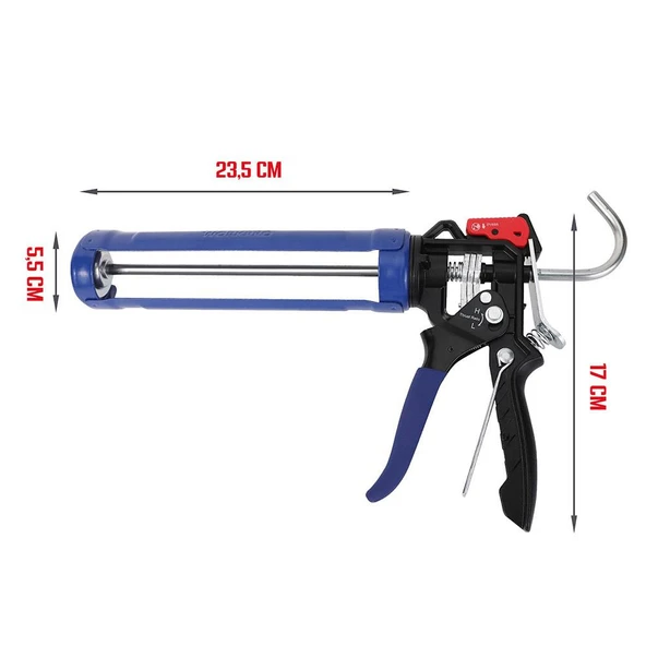 WORKPRO WP224001 230mm Ağır Hizmet Tipi Metal Silikon/Mastik Tabancası ürün görseli 1
