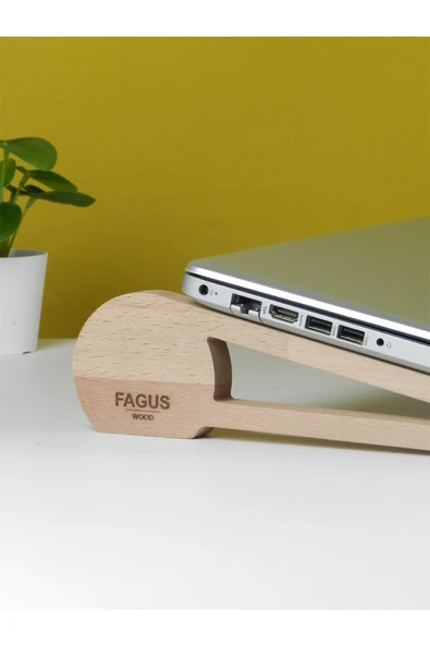 Fagus Wood Girift Laptop Standı - Resim 4