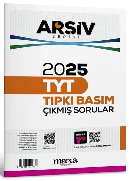 Marka 2025 YKS TYT Çıkmış Sorular Tıpkı Basım Çözümlü Arşiv Serisi Marka Yayınları ürün görseli 1