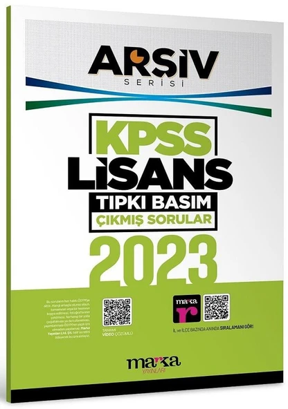 Marka KPSS 2023 Sınavı Genel Yetenek Genel Kültür Çıkmış Sorular Tıpkı Basım Çözümlü ARŞİV Serisi Marka Yayınları ürün görseli 1