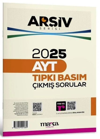 Marka 2025 YKS AYT Çıkmış Sorular Tıpkı Basım Çözümlü Arşiv Serisi Marka Yayınları ürün görseli 1