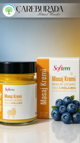 Kuyruk Yağı, Keklik Üzümü, Kolajen Masaj Kremi 200 ml ürün görseli 1