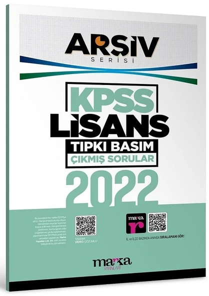 Marka KPSS 2022 Sınavı Lisans Genel Yetenek Genel Kültür Çıkmış Sorular Tıpkı Basım Çözümlü ARŞİV Serisi Marka Yayınları ürün görseli 1