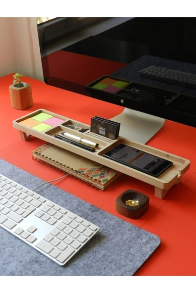 Fagus Wood Masaüstü Düzenleyici Kalemlik Organizer Ahşap Telefon Standı Tutucu ürün görseli 1