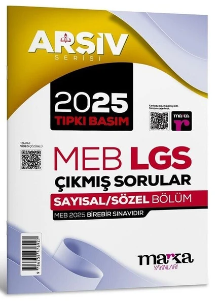 Marka 2025 8. Sınıf LGS Çıkmış Sorular Çözümlü Tıpkı Basım Marka Yayınları ürün görseli 1