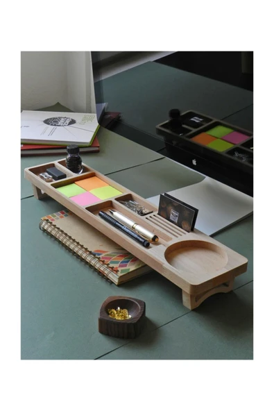 Fagus Wood Ahşap Organizer Düzenleyici, Dekoratif Ofis Aksesuarları Ve Masa Düzenleyici, Hediye Setleri ürün görseli 1