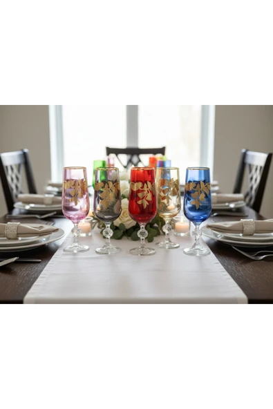 Bohemia Kristal Bardak Lüsterli Gold 180 cc 6 adet ürün görseli 1