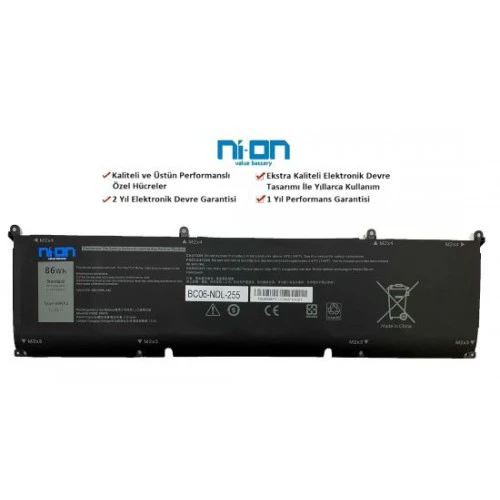 Nion Dell P45E001 uyumlu Notebook Batarya - Pil ürün görseli 1