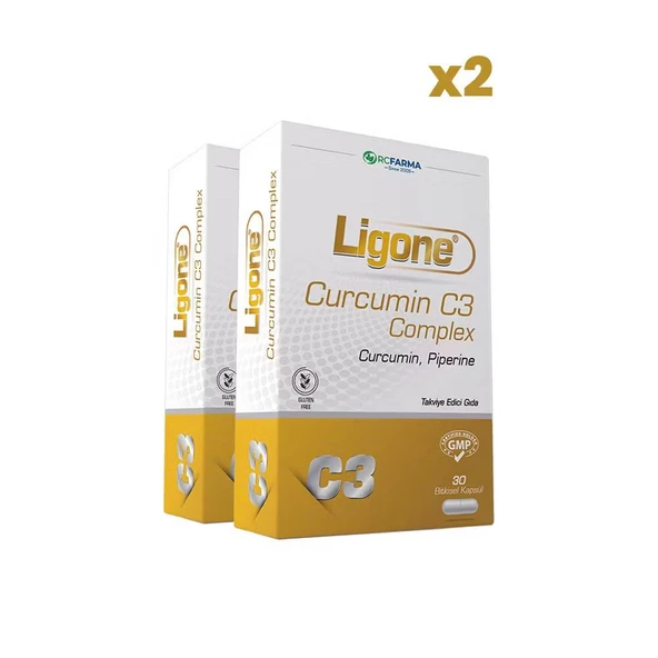 Ligone Curcumin C3 Complex 30 Bitkisel Kapsül x2 Adet ürün görseli 1