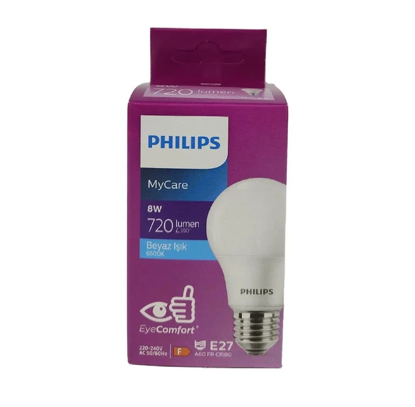 Phılıps MyCare Led Ampul Beyaz 8w 6500k E27 ürün görseli 1