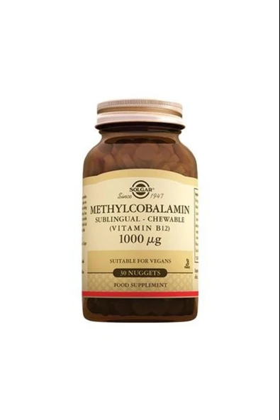 Solgar Methylcobalamin B12 1000 mcg 30 Dilaltı Tableti ürün görseli 1