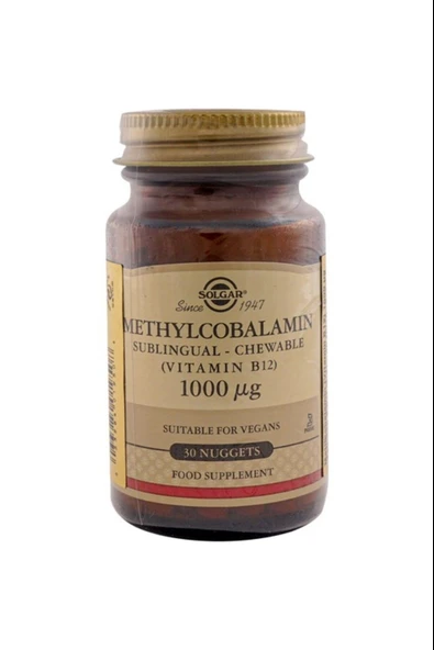 Solgar Methylcobalamin B12 1000 mcg 30 Dilaltı Tableti ürün görseli 1