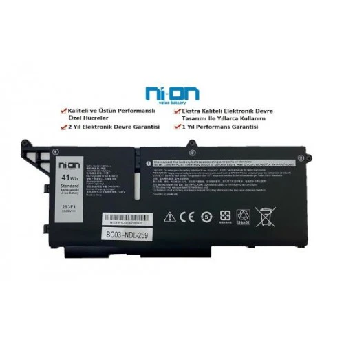 Nion Dell uyumlu H4PVC 0H4PVC,Precision 3570 P104F P104F005 3 Hücreli Notebook Batarya - Pil ürün görseli 1