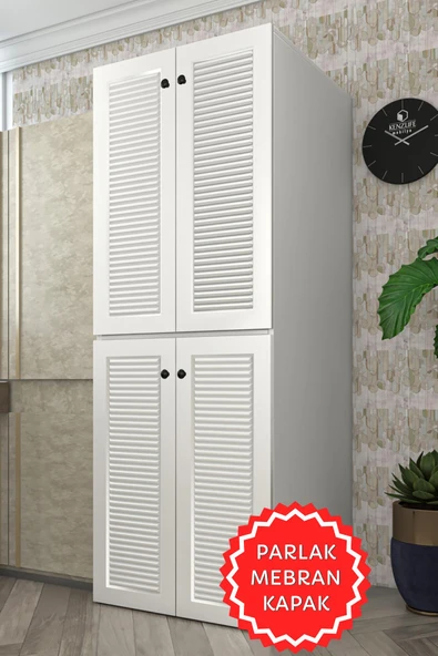Kenzlife membran çamaşır-kurutma makinesi dolabı jelena byzbyz panjur 180*70*60 mebran kapak suntalam gövde banyo çift katlı arkalıksız ürün görseli 1