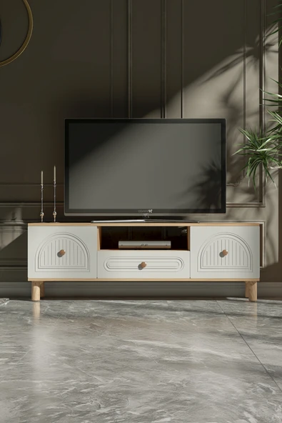 Platinreyon Bohem Tv Ünitesi 180 Cm Mdf D Kapak Çizgili ürün görseli 1