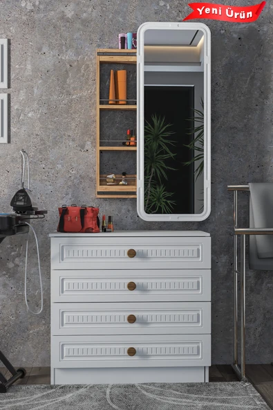 Platinreyon ÇOK AMAÇLI AYNALI TAKI DOLABI MDF KAPAK ürün görseli 1