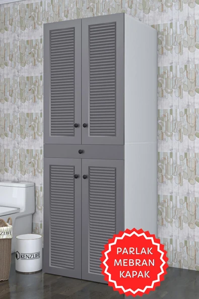 Kenzlife membran çamaşır-kurutma makinesi dolabı el kindi gribyz panjur 187*070*60 mebran kapak suntalam gövde ürün görseli 1