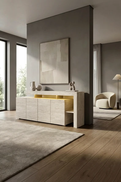 Platinreyon LUMA LEDLİ KONSOL TRAVERTEN - Resim 2