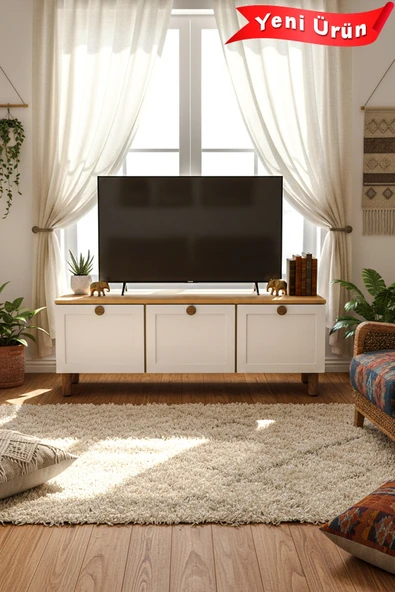 Platinreyon BOHEM 135 CM TV ÜNİTESİ MDF KAPAK ürün görseli 1