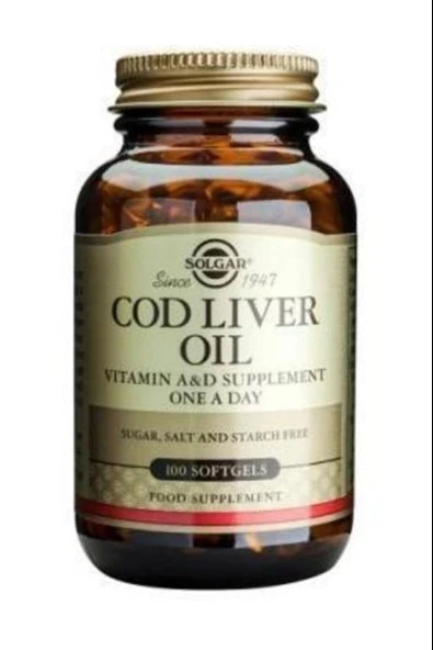 Solgar Cod Liver Oil 100 Softjel ürün görseli 1