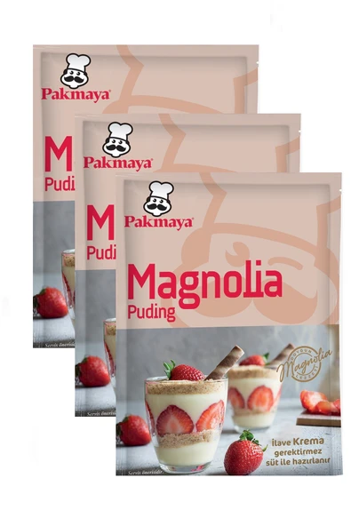 Pakmaya Magnolia (Magnolya) Puding 125 gr x 3 Adet ürün görseli 1