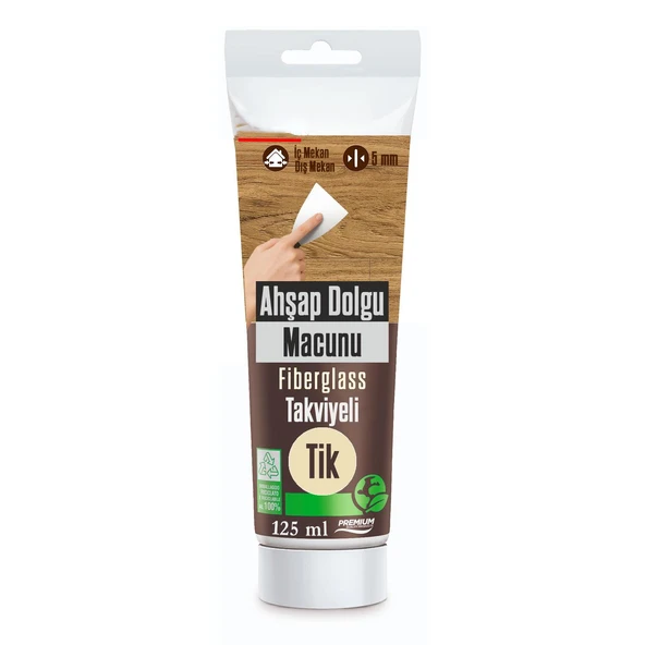 TİK Renk Ahşap Parke Tamir Macunu Mobilya Masa Dolgu Çatlak Çizik Giderici 125 ML Kullanıma Hazır ürün görseli 1
