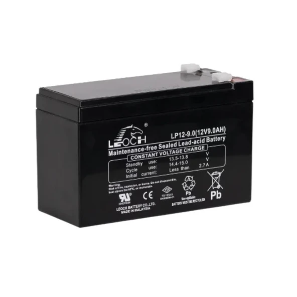 Leoch 12V 9Ah Kuru Tip UPS Akü - Resim 2