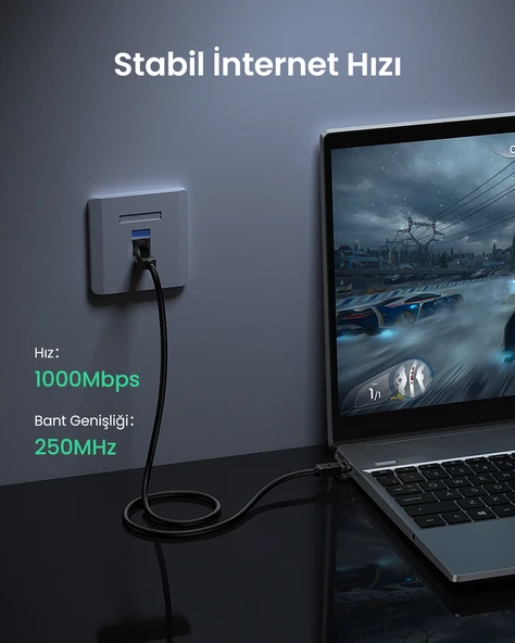 UGREEN CAT6 Ethernet Kablosu, 5 Metre, Mavi, 11204 - Resim 8