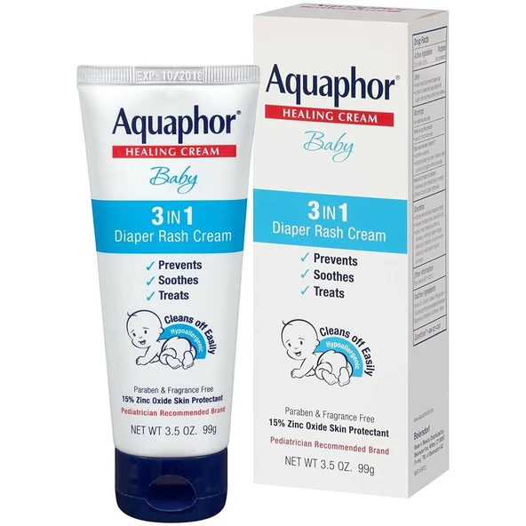 Aquaphor Baby 3 in 1 Diaper Rash Crem 99 Gr. Pişik kremi ürün görseli 1