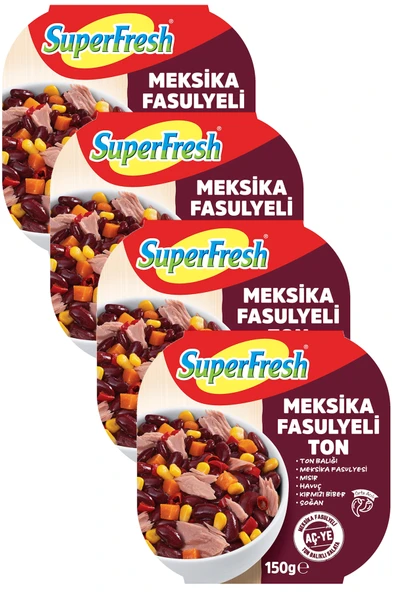 Superfresh Meksika Fasulyeli Ton Balığı 150 gr x 4 Adet ürün görseli 1