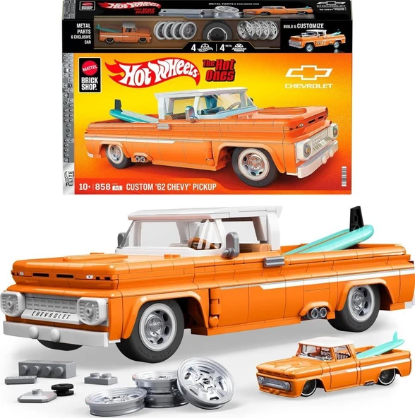 Mattel Brick Shop Hot Wheels JFT20 Custom '62 Chevy Pickup ürün görseli 1