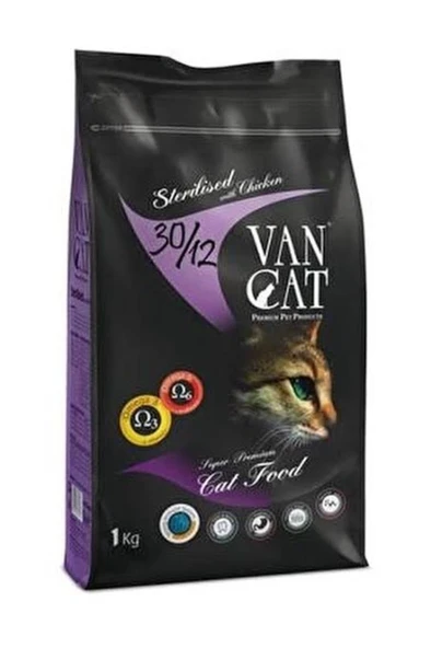 Vancat Sterilised Tavuklu Kısırlaştırılmış Kedi Maması 1 kg ürün görseli 1