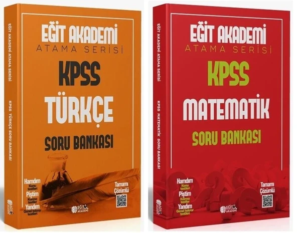 Eğit Akademi 2026 KPSS Türkçe + Matematik Atama Serisi Soru Bankası 2 li Set Eğit Akademi ürün görseli 1