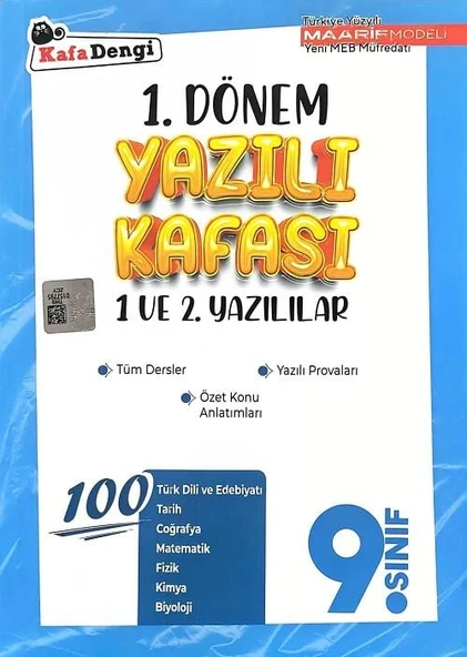 Kafadengi 9. Sınıf 1. Dönem Yazılı Kafası 1. ve 2. Yazılılar Kafa Dengi Yayınları ürün görseli 1