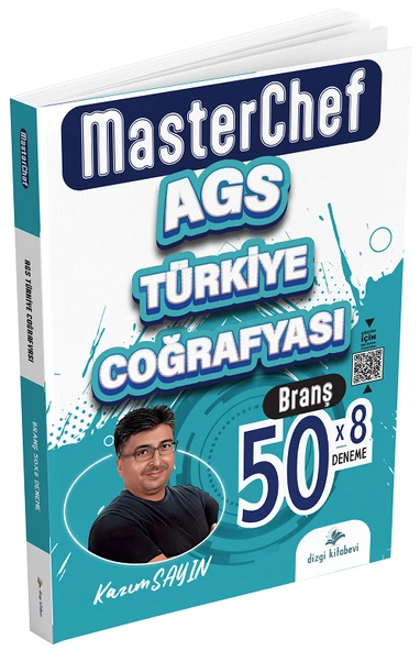 Dizgi Kitap 2026 MEB-AGS Türkiye Coğrafyası Master Chef 50 Deneme Çözümlü - Kazım Sayın Dizgi Kitap Yayınları ürün görseli 1