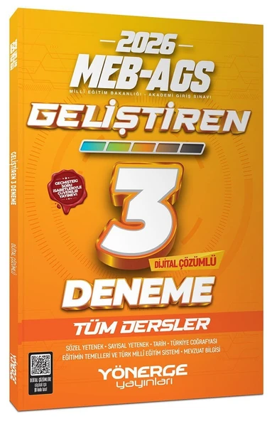Yönerge 2026 MEB-AGS Tüm Dersler Geliştiren 3 Deneme Çözümlü Yönerge Yayınları ürün görseli 1