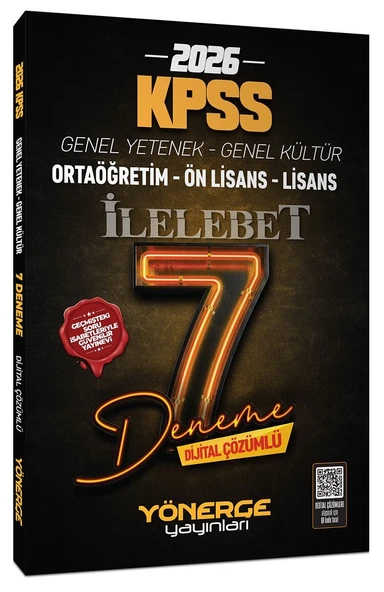 Yönerge 2026 KPSS Genel Yetenek Genel Kültür İlelebet 7 Deneme Çözümlü Yönerge Yayınları ürün görseli 1