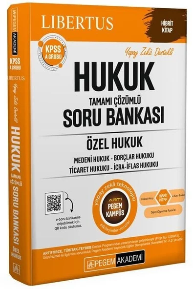 Pegem 2026 KPSS A Grubu Libertus Hukuk Özel Hukuk Soru Bankası Çözümlü Pegem Akademi Yayınları ürün görseli 1