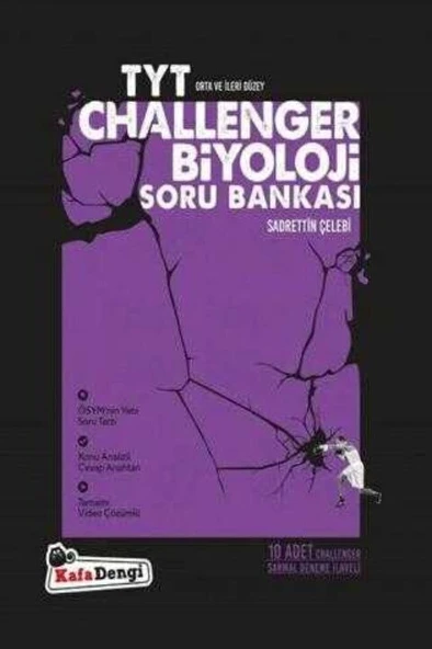 Kafa Dengi Yayınları TYT Biyoloji Challenger Orta ve İleri Düzey Soru Bankası ürün görseli 1