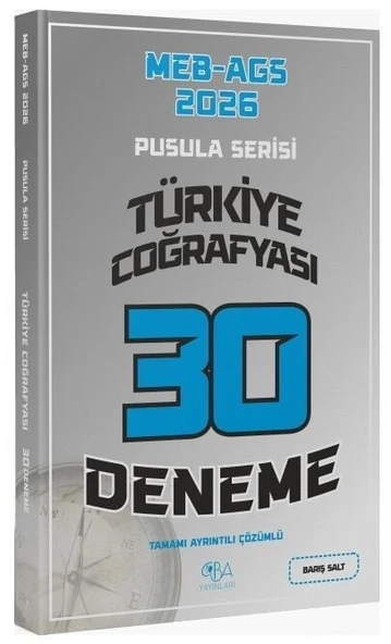 CBA Yayınları 2026 MEB-AGS Türkiye Coğrafyası 30 Deneme Çözümlü Pusula Serisi - Barış Salt CBA Yayınları ürün görseli 1