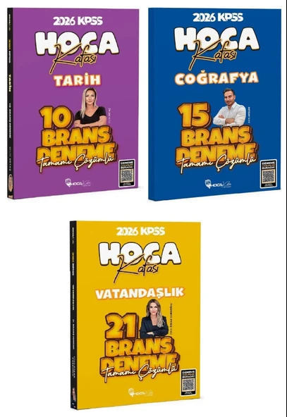 Hoca Kafası 2026 KPSS Tarih + Coğrafya + Vatandaşlık 46 Deneme 3 lü Set Hoca Kafası Yayınları ürün görseli 1