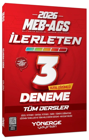 Yönerge 2026 MEB-AGS Tüm Dersler İlerleten 3 Deneme Çözümlü Yönerge Yayınları ürün görseli 1