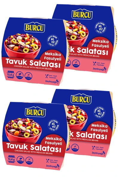 Burcu Meksika Fasulyeli Tavuk Salatası 150 gr x 4 Adet ürün görseli 1