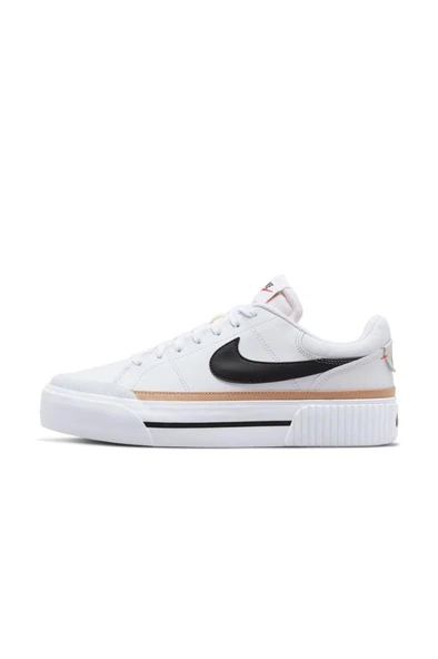 Nike WMNS COURT LEGACY LIFT DM7590 100 Kadın Sneaker Ayakkabı Beyaz Siyah 36-40 ürün görseli 1