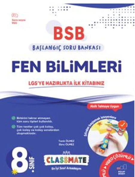 Okyanus Yayınları 8. Sınıf Classmate Başlangıç Fen Bilimleri Soru Bankası ürün görseli 1