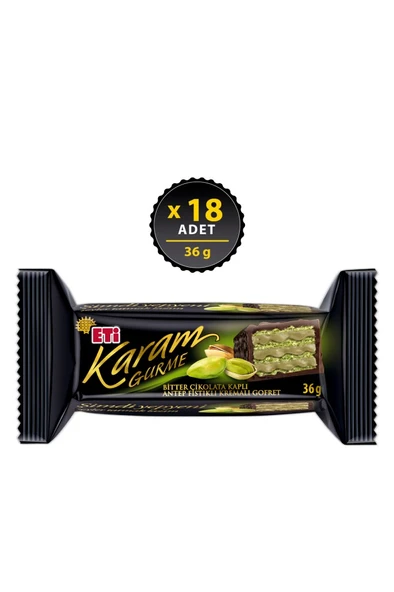 Eti Karam Gurme Antep Fıstıklı Gofret 36 g x 18 Adet ürün görseli 1